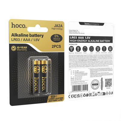Купить Battery 1.5V &mdash; Hoco JA2A  AAA (2PCS) Ц-000083206 - KMT5