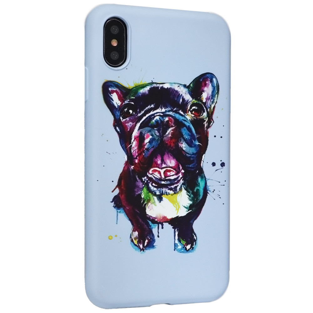 Bright Style Silicone Matte Case iPhone X ; XS — Dog 2