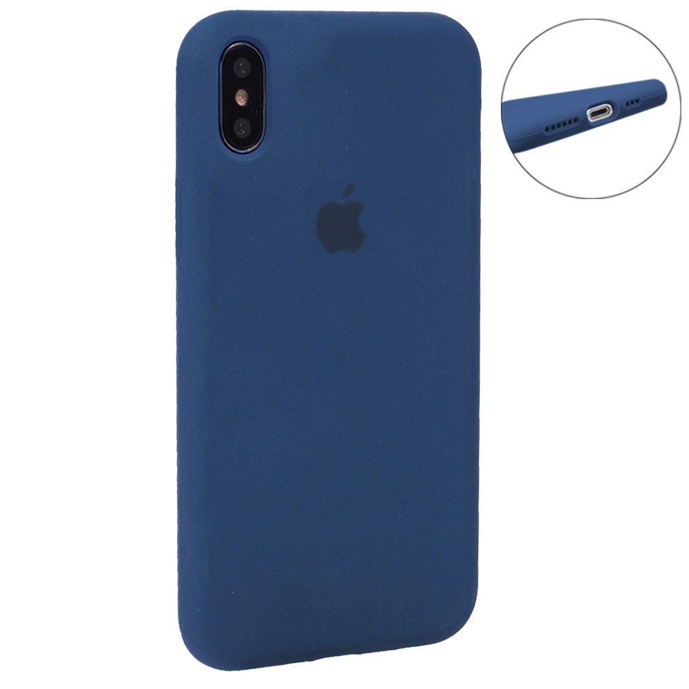Original Silicone Case Full Size — iPhone X ; XS — Midnight Blue (8)