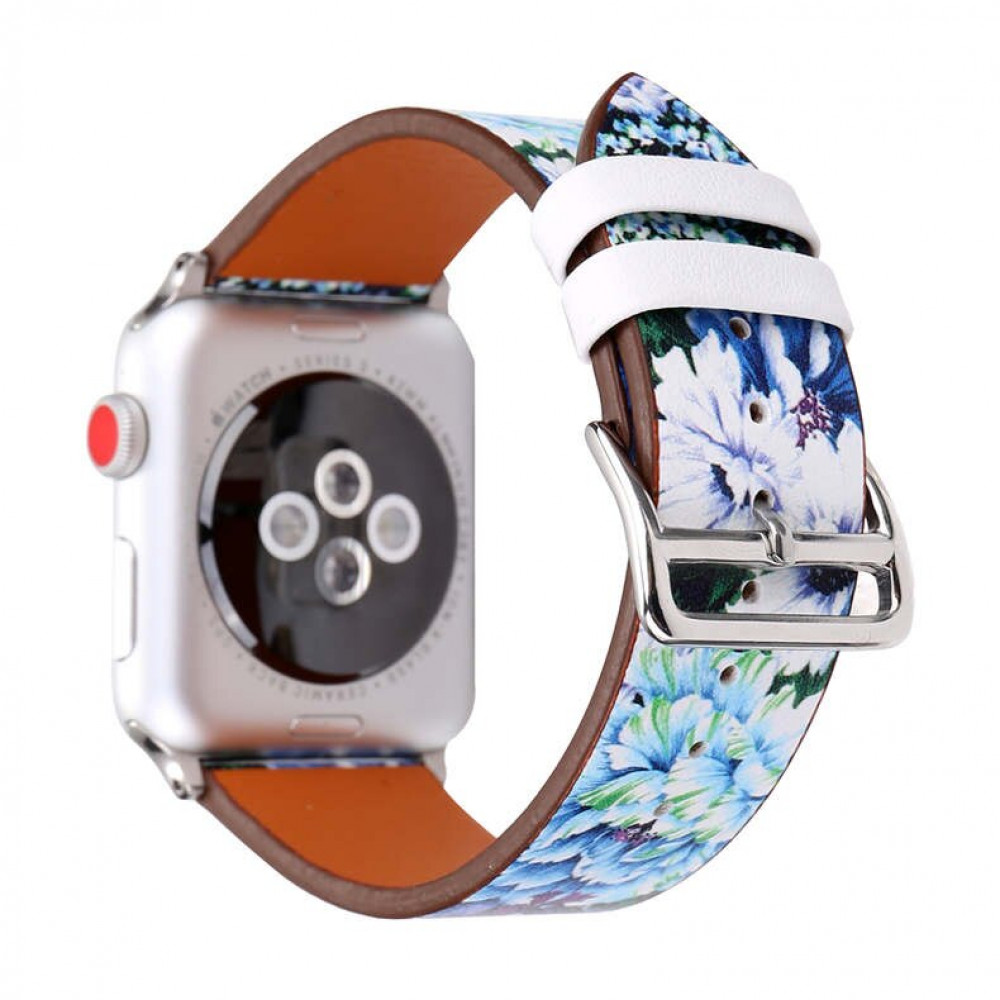 Ремінець Leather Series Flower Pattern Apple Watch 42 mm 44 mm 45 mm 49 mm — Jacquard Cotton