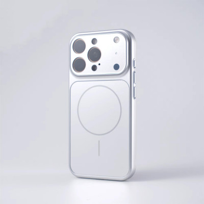 AG Glass Case With MagSafe &mdash; iPhone 16  &mdash; Silver
