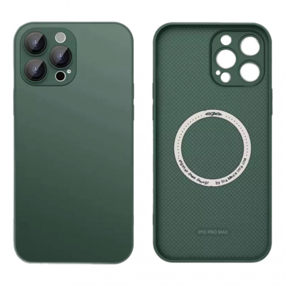 Protective camera Case with MagSafe iPhone 14 — Cangling Green