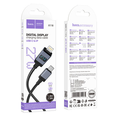 Купить Кабель USB C to Lightning 27W PD (1m) &mdash; Hoco X118 Ц-000081773 - KMT5