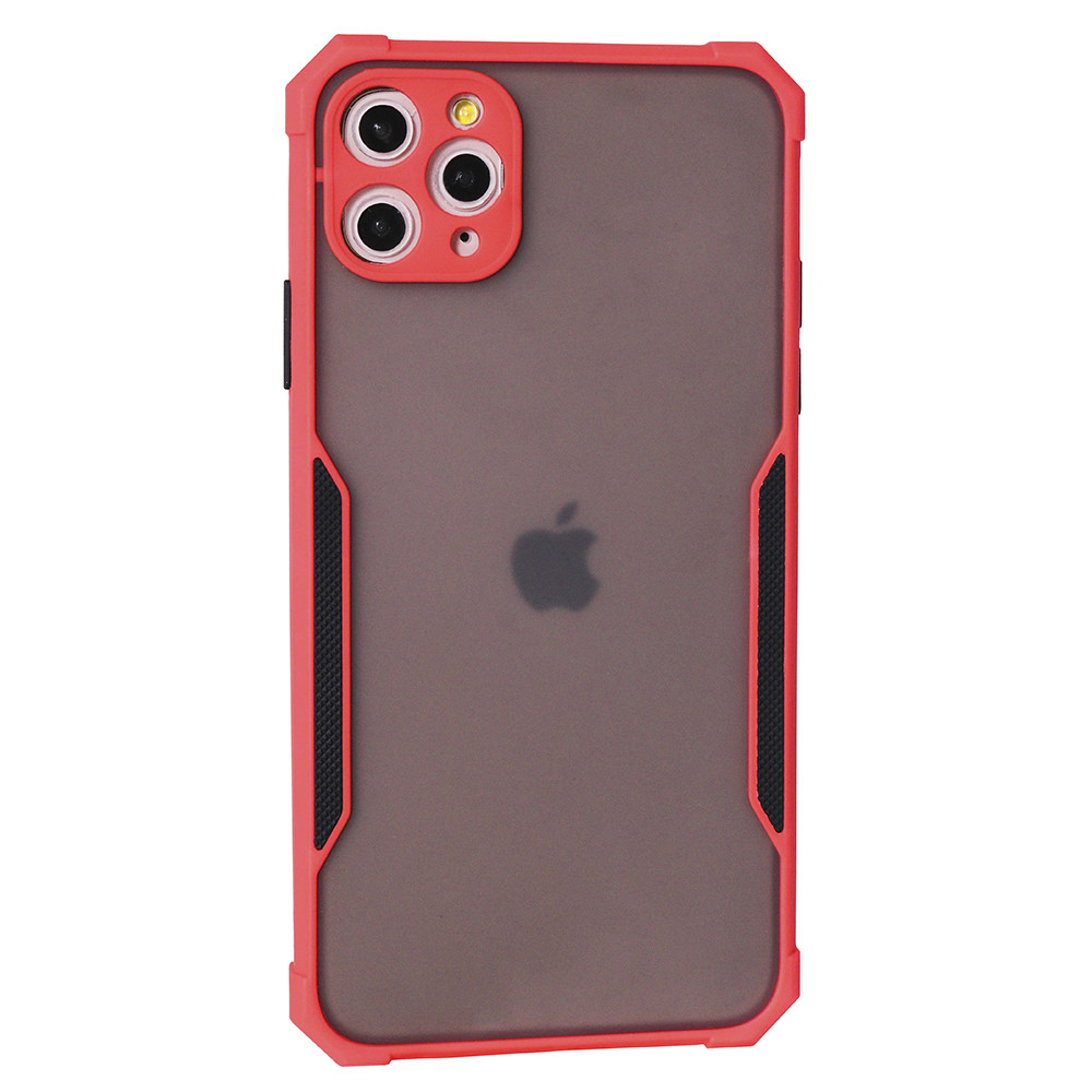 Matte TPU Plastic Case with frame  — iPhone 11 Pro Max — Red