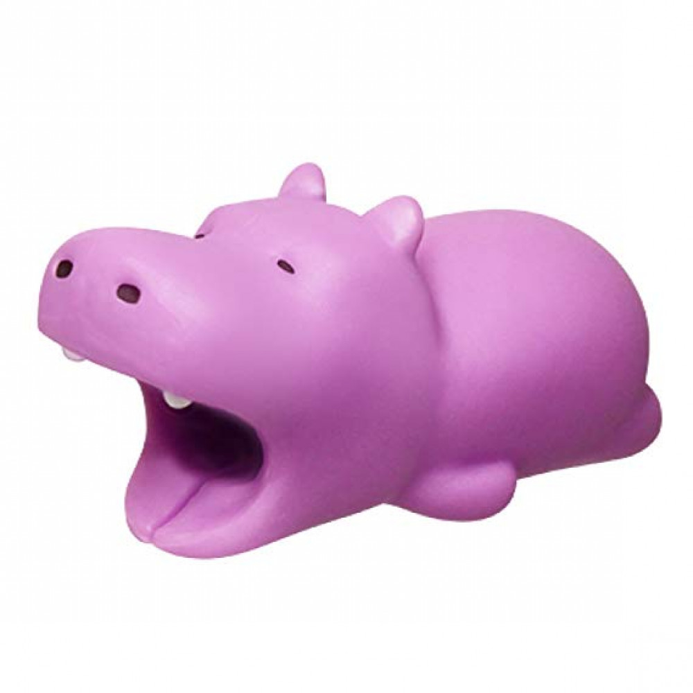 Cute Animal Bite Cable Protector  — Hippo