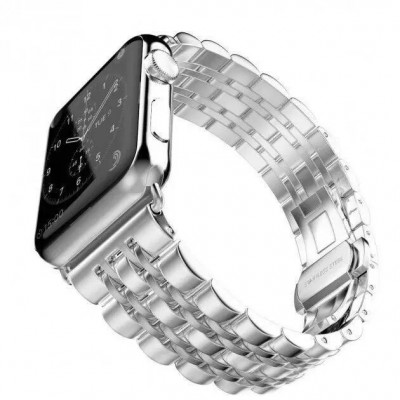 Купить Ремінець 7 Bead &mdash; Apple Watch 42 mm | 44 mm | 45 mm | 49 mm Silver Ц-000077134 - KMT5