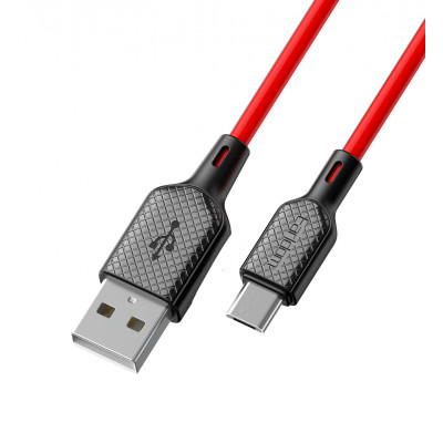 Кабель Micro 2.1A (1m) &mdash; Earldom EC-154M &mdash; Red