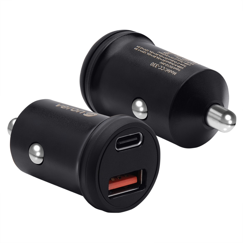 Car Charger 30W PD QC3.0 Veron CC-330