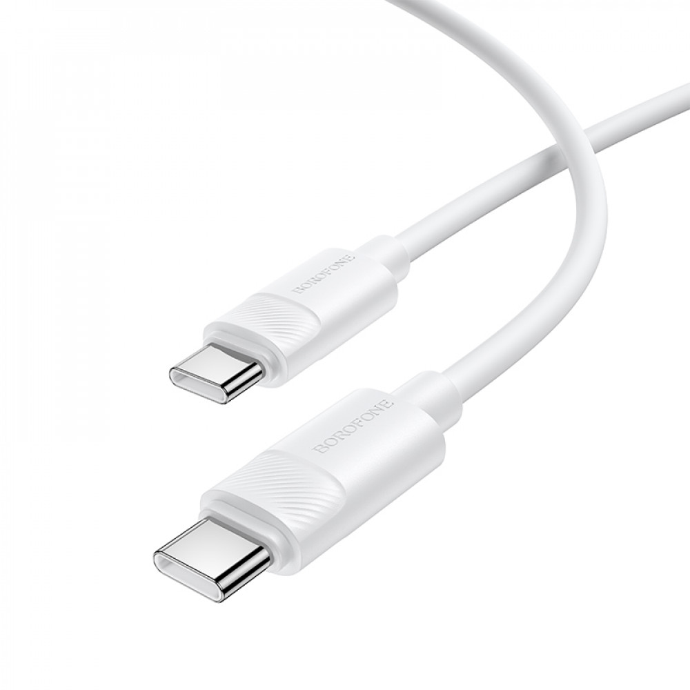Кабель USB C to C 60W (1m) Borofone BX123 &mdash; White