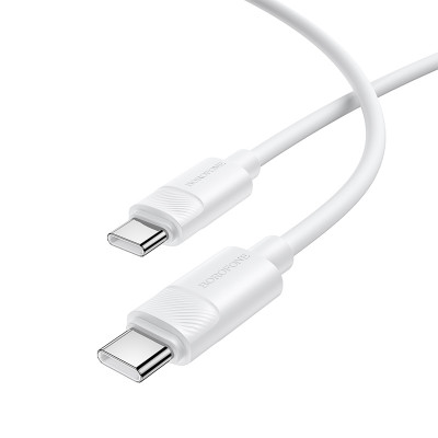 Кабель USB C to C 60W (1m) Borofone BX123 &mdash; White