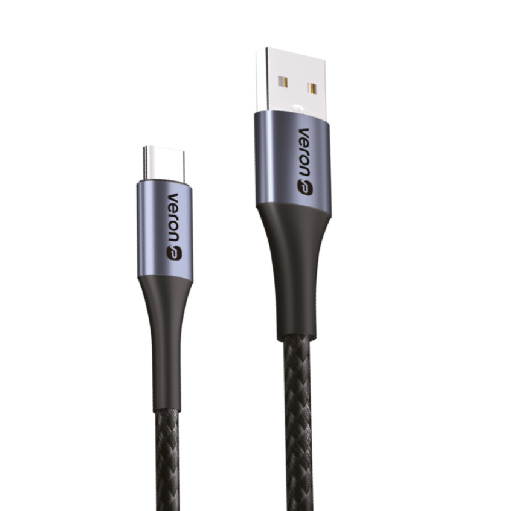 Nylon Cable USB C 3A (1m) Veron NC09 — Black