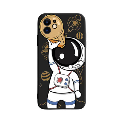 Cute Astronaut Hand Lanyard TPU Case  iPhone 12 6.1"