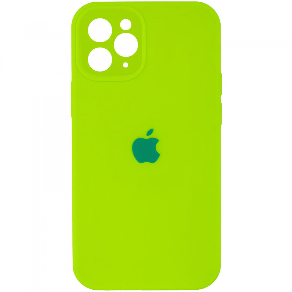 Original Silicone Case with protective camera iPhone 12 Pro — Neon Green (60)