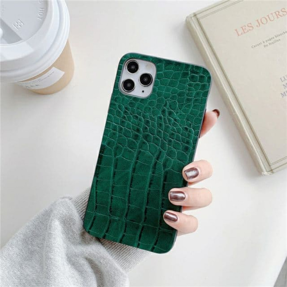 Retro Vintage Crocodile TPU Case  iPhone 13 Pro Max 6.7" — Green