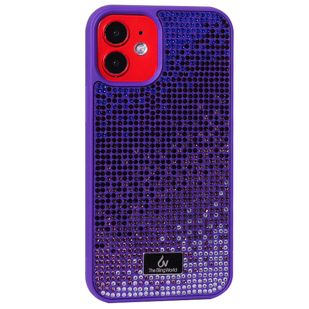 Bling World Luxury Rainbow Diamond TPU Case iPhone 12 Mini 5.4" — Purple