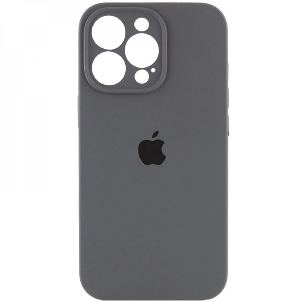 Original Silicone Case with protective camera iPhone 15 Pro Max — Charcoal Gray (15)