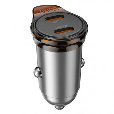 Car Charger | 45W | PD | 2 USB-C &mdash; Hoco NZ16B