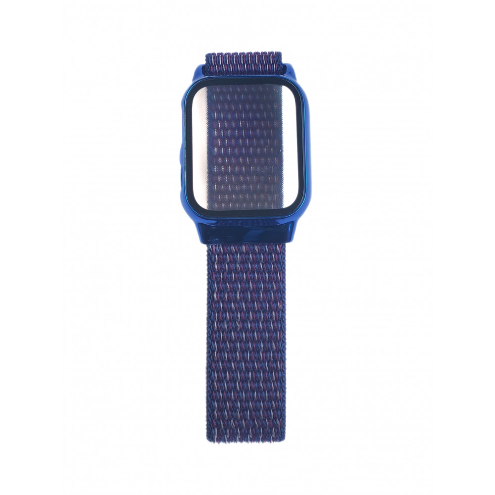 Ремінець Nylon with protective case — Apple Watch 42 mm | 44 mm | 45 mm | 49 mm — Blue