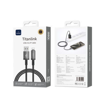 Купить Кабель Lightning 2.4A (1m) &mdash; WiWU Titanlink Wi-C055 A-L Ц-000081706 - KMT5