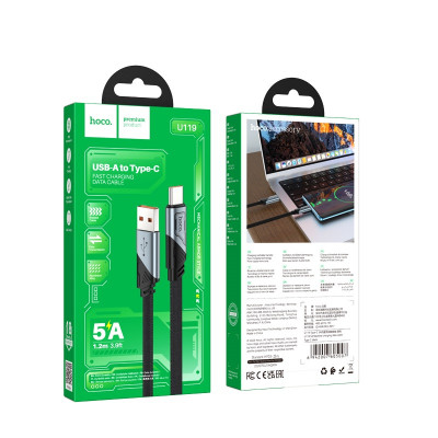 Купить Кабель USB C 5A (1.2m) &mdash; Hoco U119 Ц-000080583 - KMT5