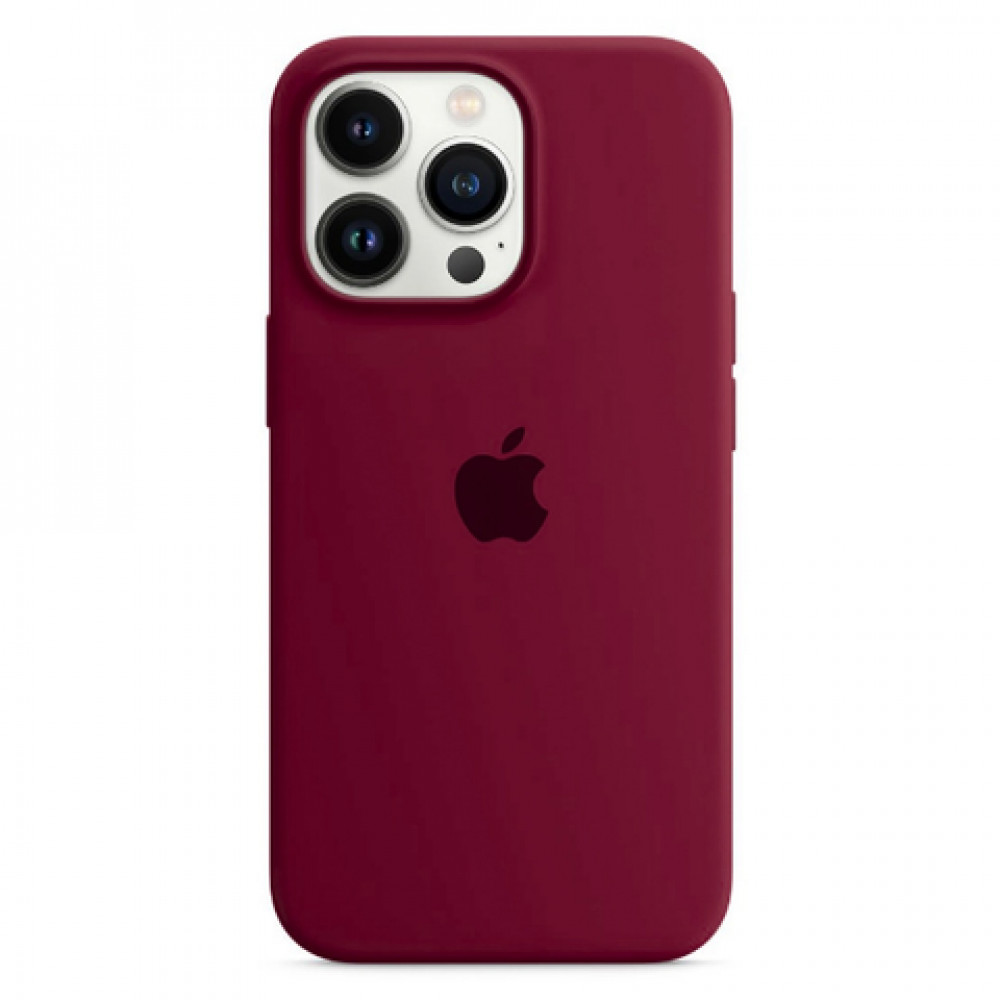 Original Silicone Case Full Size iPhone 16 Pro — Derby Red (33)