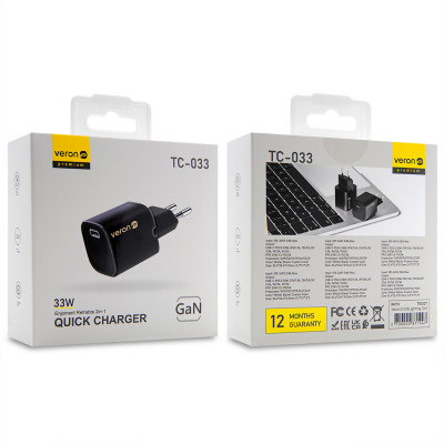 Купить Home Charger 33W PPS PD QC3.0 Veron TC-033 Ц-000077538 - KMT5
