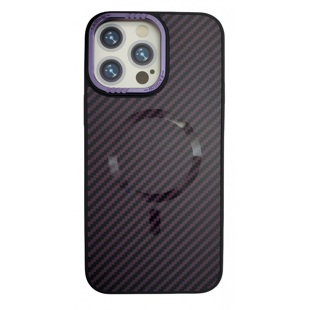 Carbon Armor Case With Magsafe iPhone 13 Pro — Purple