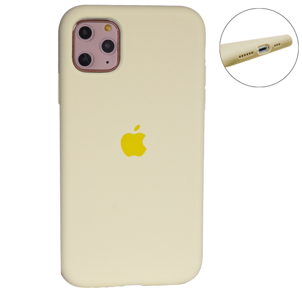 Original Silicone Case Full Size iPhone 11 Pro Max — Mellow Yellow (51)