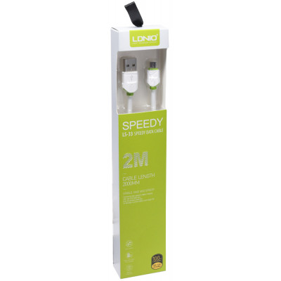 Купить Кабель Micro 2.4A (2m) Ldnio LS33 White Ц-000063056 - KMT5