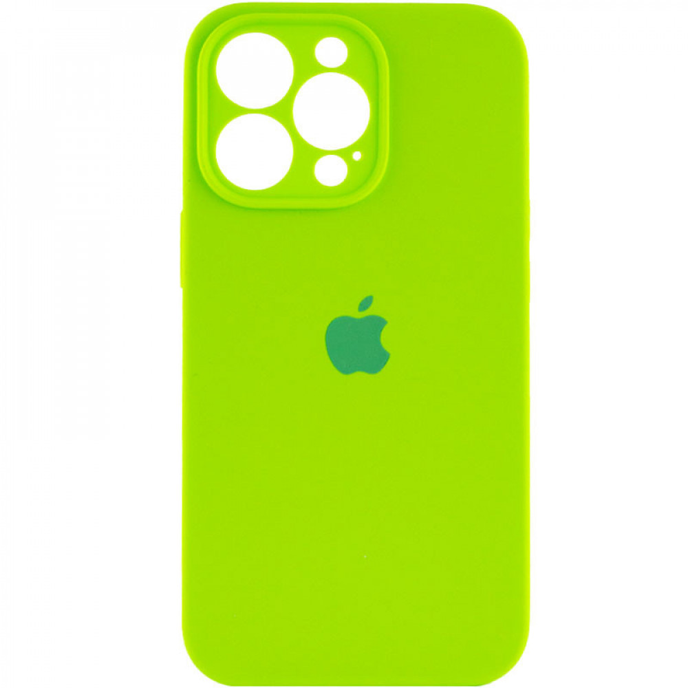 Original Silicone Case with protective camera iPhone 13 Pro Max — Neon Green (60)