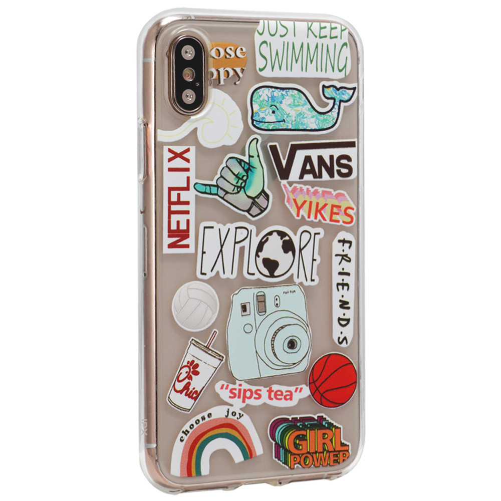 Stickers Series TPU Case — iPhone XS Max — Design 3