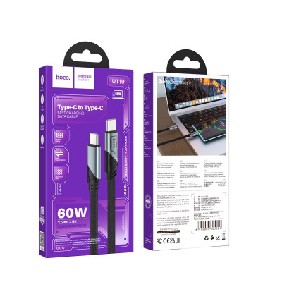 Купить Кабель USB C to C 60W (1m) &mdash; Hoco U119 Ц-000080581 - KMT5