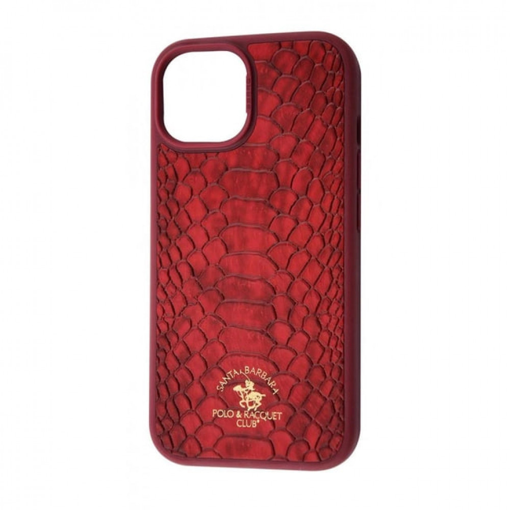 Polo Knight Leather Case iPhone 15 — Red