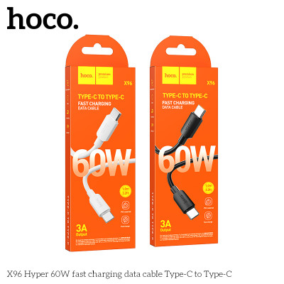 Купить Кабель USB C to C 60W (1m) &mdash; Hoco X96 &mdash; Black Ц-000080588 - KMT5
