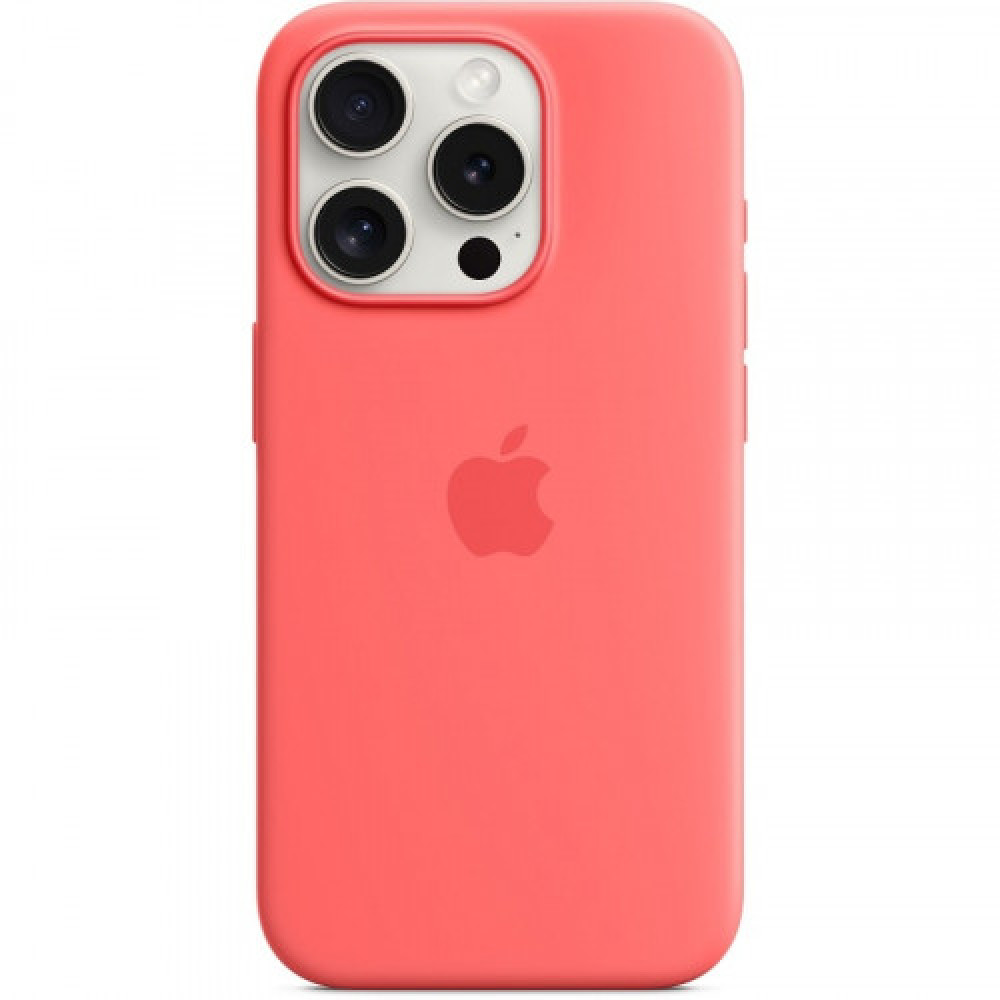 Silicone Case With Magsafe iPhone 15 — Guava