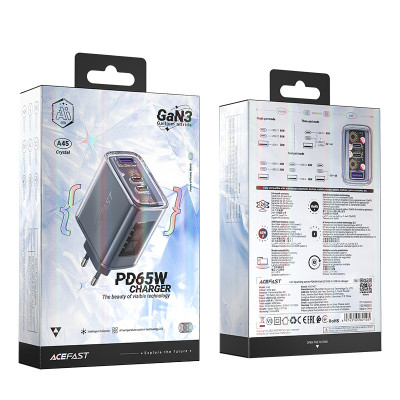 Купить Home Charger 65W GaN 2PD QC 3.0 Acefast A45 Ц-000083757 - KMT5
