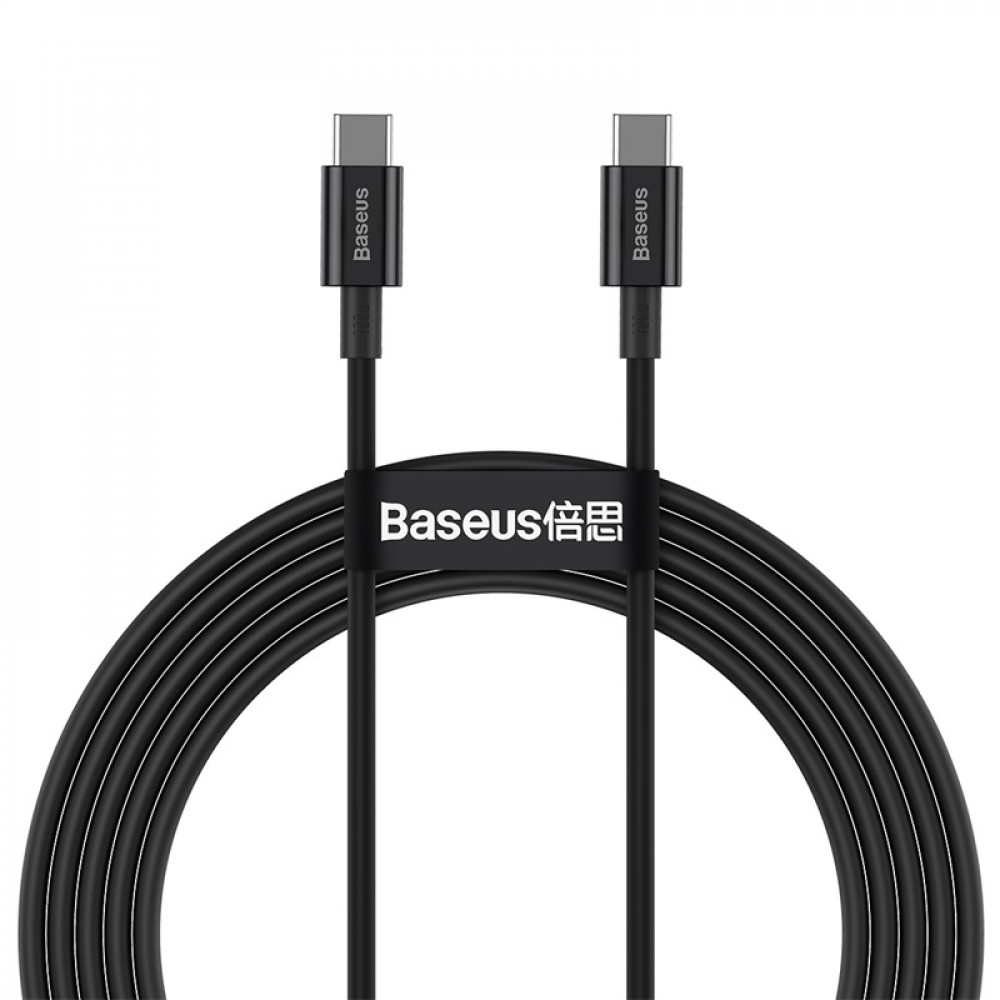 Кабель USB C to C 100W PD (2m) Baseus (CATYS) — CATYS-C01 Black