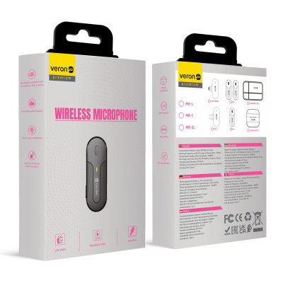 Купить Беспроводной микрофон для телефона Lightning Veron M8-L c кейсом зарядки Ц-000075468 - KMT5