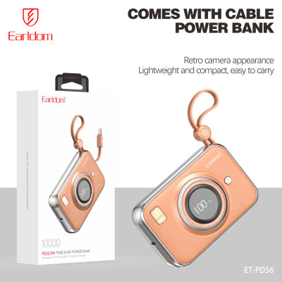 Power Bank 10000 mAh &mdash; Earldom ET-PD56  &mdash; Brown