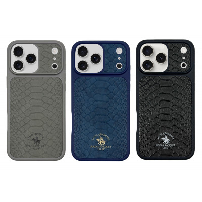 Купить Polo Knight Leather Case iPhone 17 &mdash; Titanium Grey Ц-000082179 - KMT5