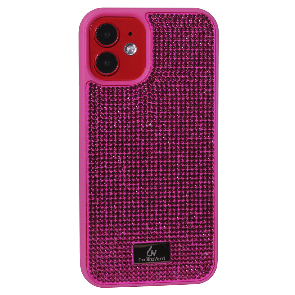 Bling World Luxury Diamond TPU Case iPhone 12 Mini 5.4" — Hot Pink