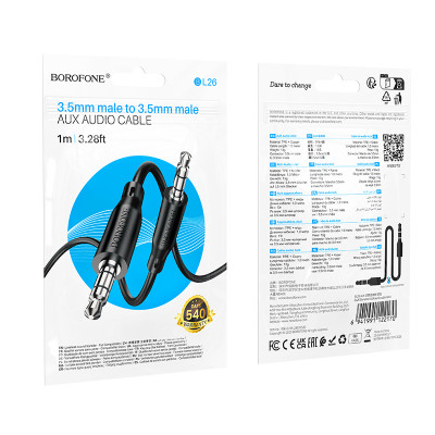 Купить Cable Aux (1m) &mdash; Hoco BL26 Ц-000081688 - KMT5