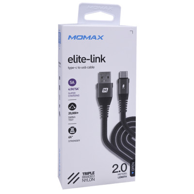 Купить Кабель USB C 5A (2m) &mdash; Momax DA18E Space Gray Ц-000068335 - KMT5