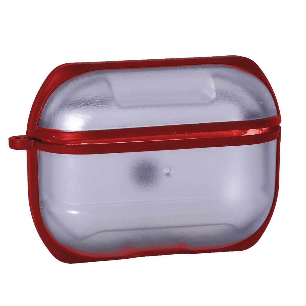 Airpods Pro Case Eggshell PC With Sensitive Button — Red