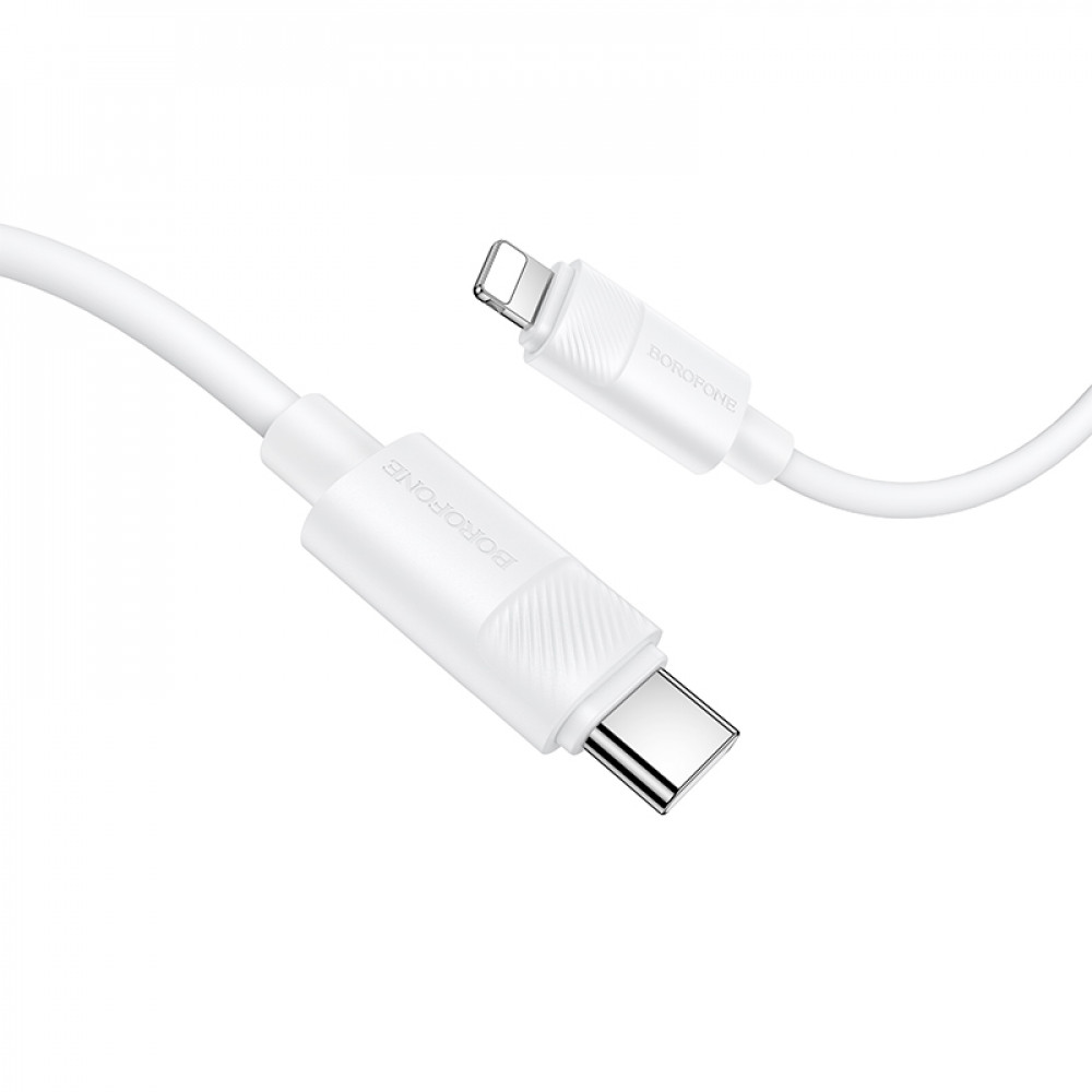 Cable USB C to Lightning 30 W (1m) &mdash; Borofone BX123 &mdash; White