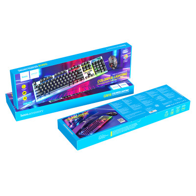 Купить Комплект клавіатури та миші Hoco GM18 Luminous gaming keyboard and mouse set(Russian version) — Black Ц-000078407 - KMT5