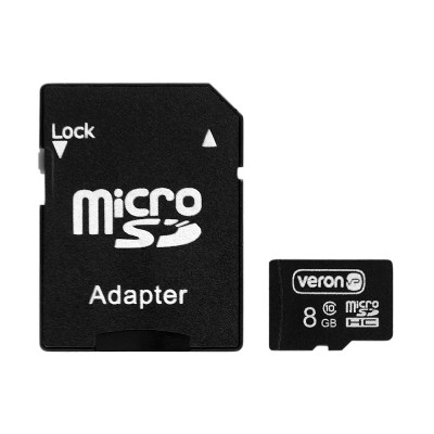 Memory Card 8GB  Veron microSDHC class 10 with adapter