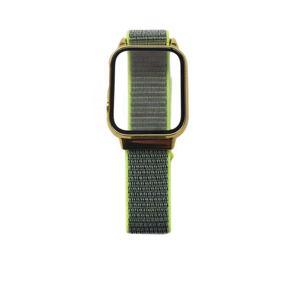 Ремінець Nylon with protective case — Apple Watch  40 mm — Green & Yellow