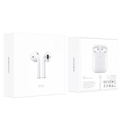 Купить Bluetooth гарнітура TWS Borofone BW25 True __ &mdash; White Ц-000072775 - KMT5