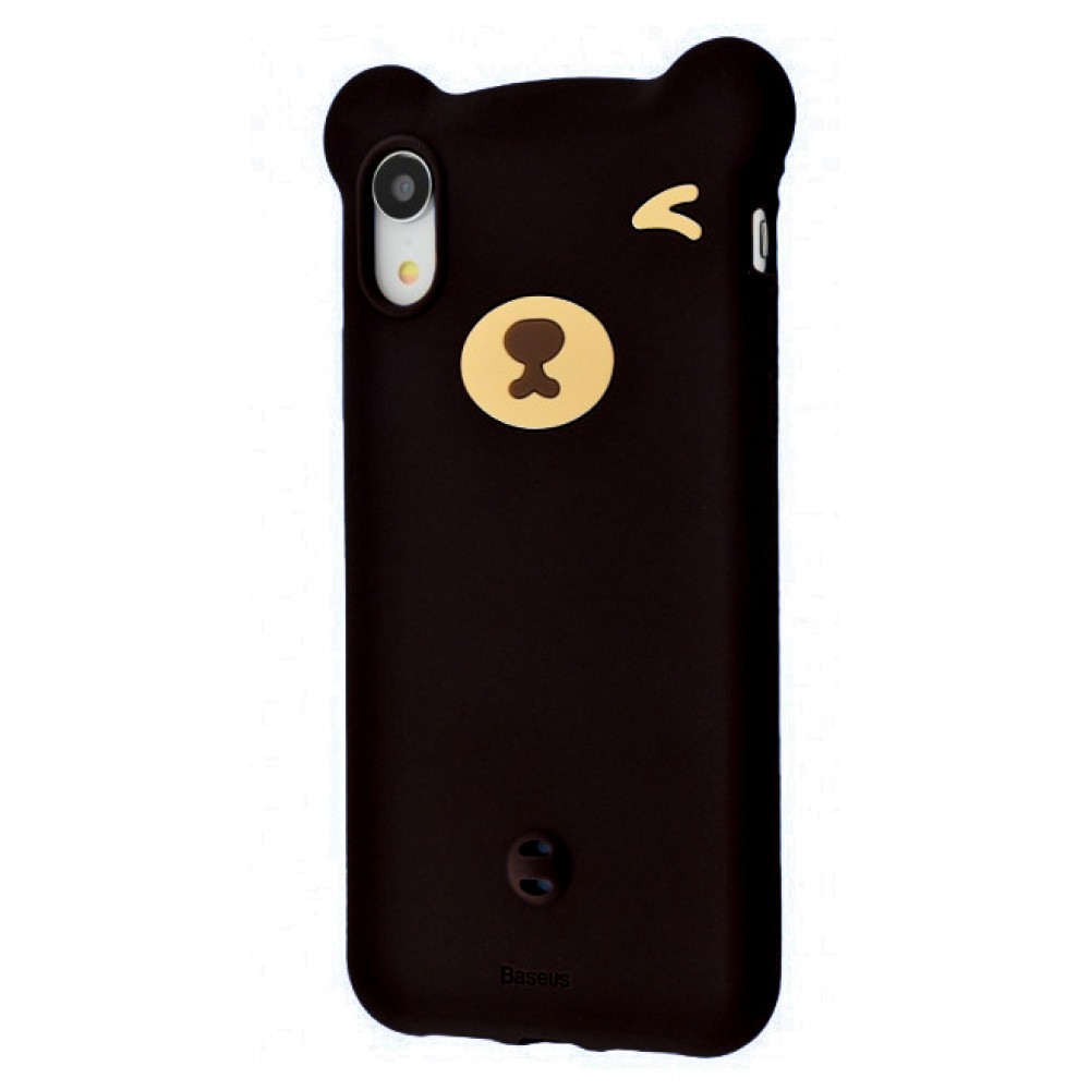 Baseus (WIAPIPH61-BE) Bear Silicone Case For iPhone Xr — Black